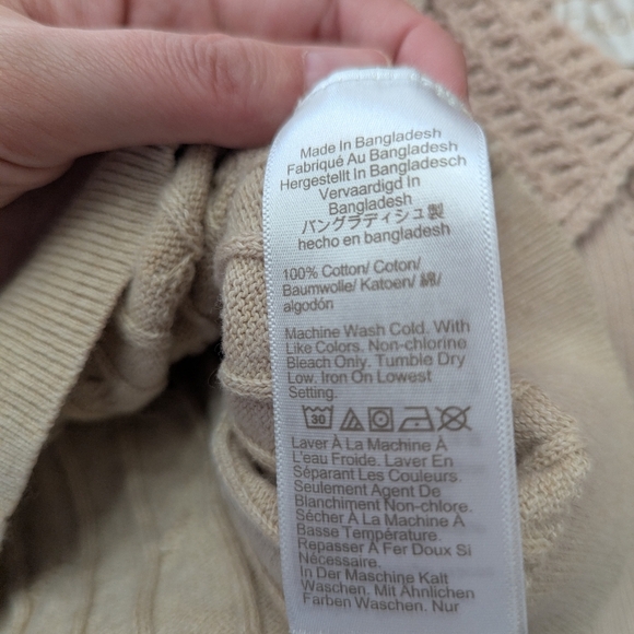 J. Crew Polo Cable Knit Cotton Sweater Sz: XS - Picture 4 of 4